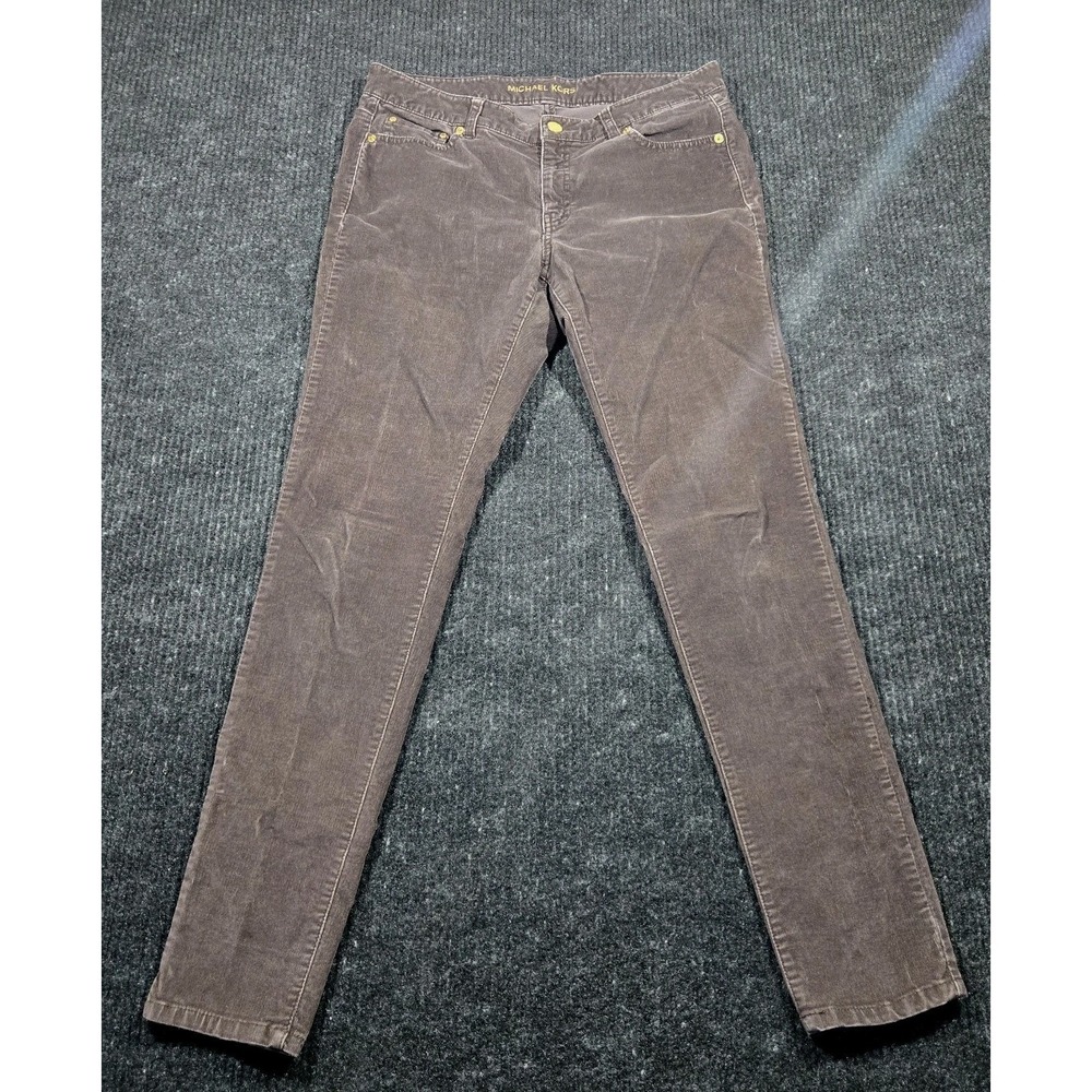 Michael Kors Brown Corduroy Ladies Straight Cut Pants Size 8